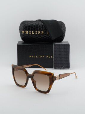 Philipp Plein SPP064S 03BQ Square Sunglasses - Brown / Brown Gradient